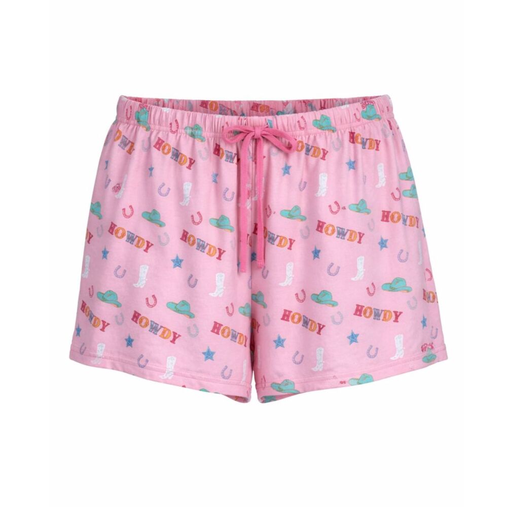 THE ROYAL STANDARD HOWDY COWBOY WESTERN RODEO CASUAL PINK PJ SHORTS SZ. SMALL